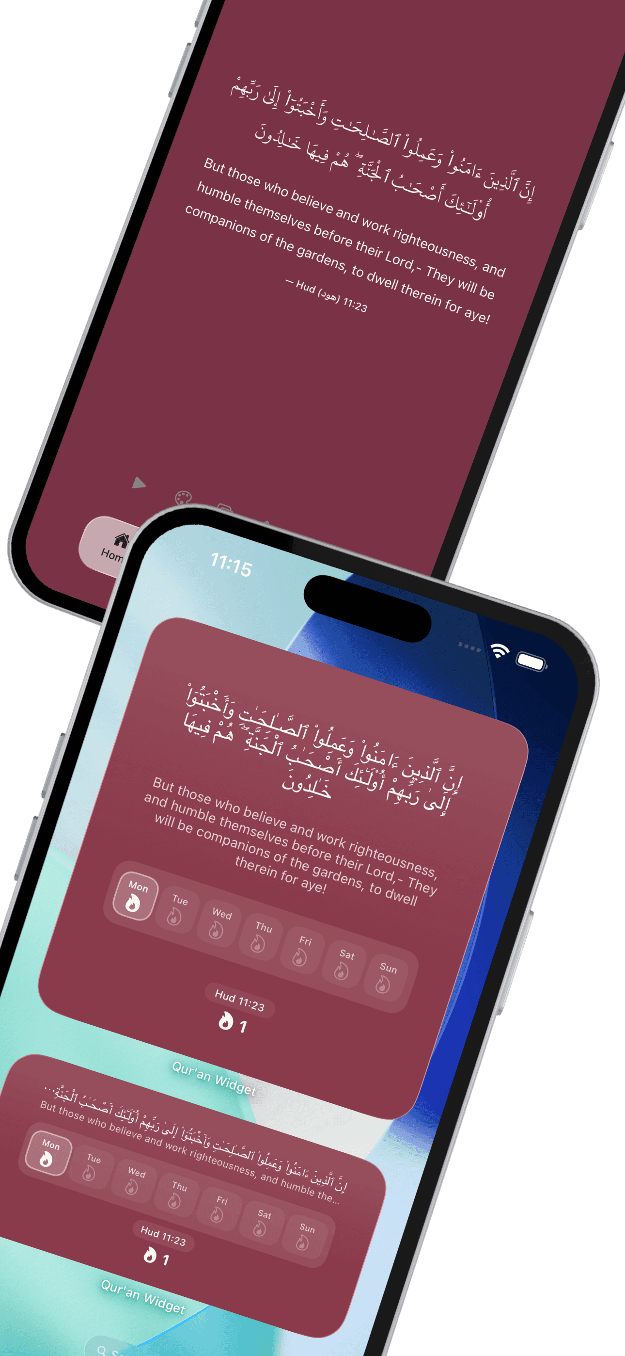 Qur'an Widget home screen setup 14